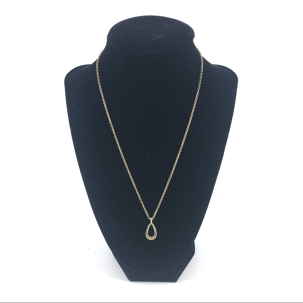 Nordstrom Rack Gold Plated Tone Double Lobster Closure Necklace